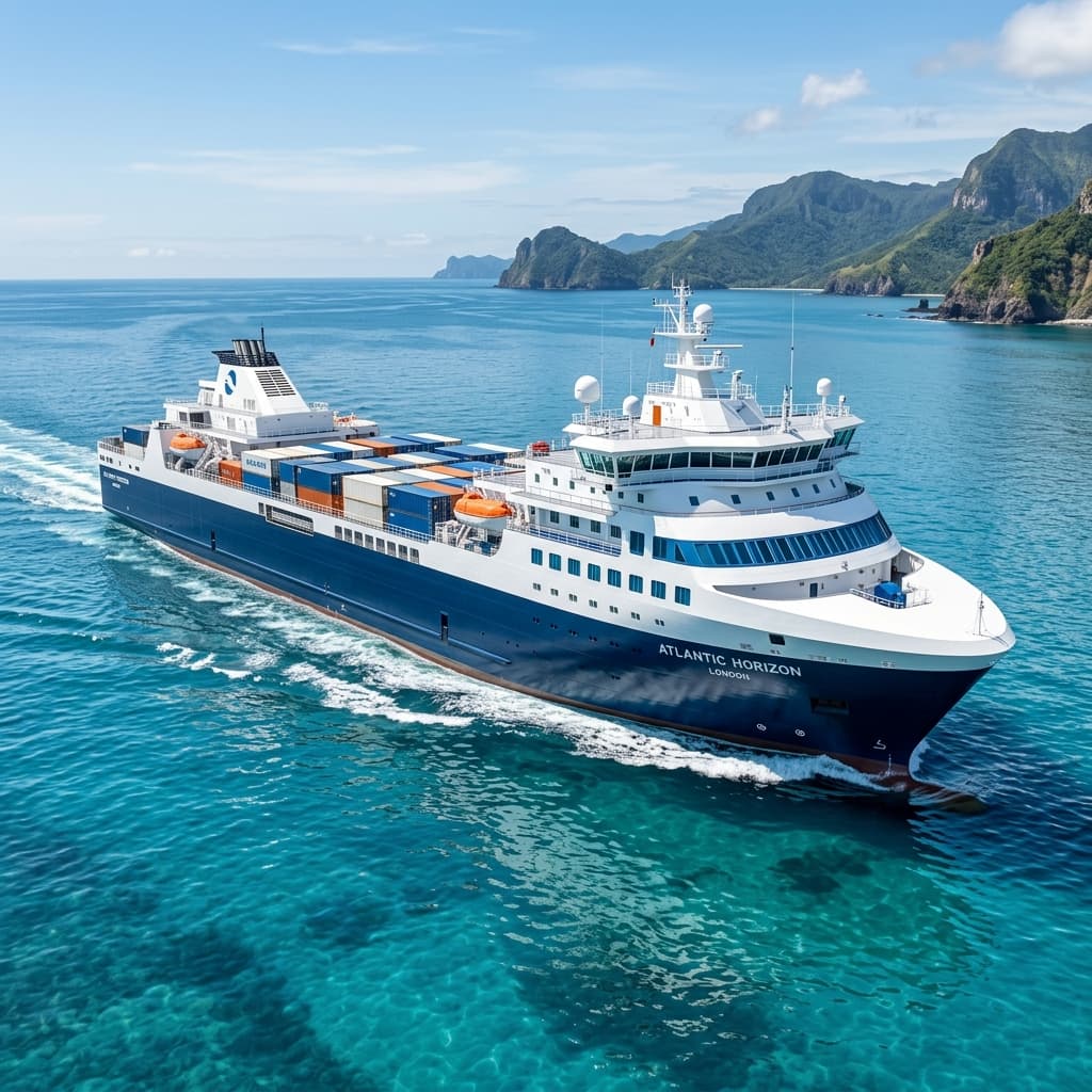 Maritime vessel at sea